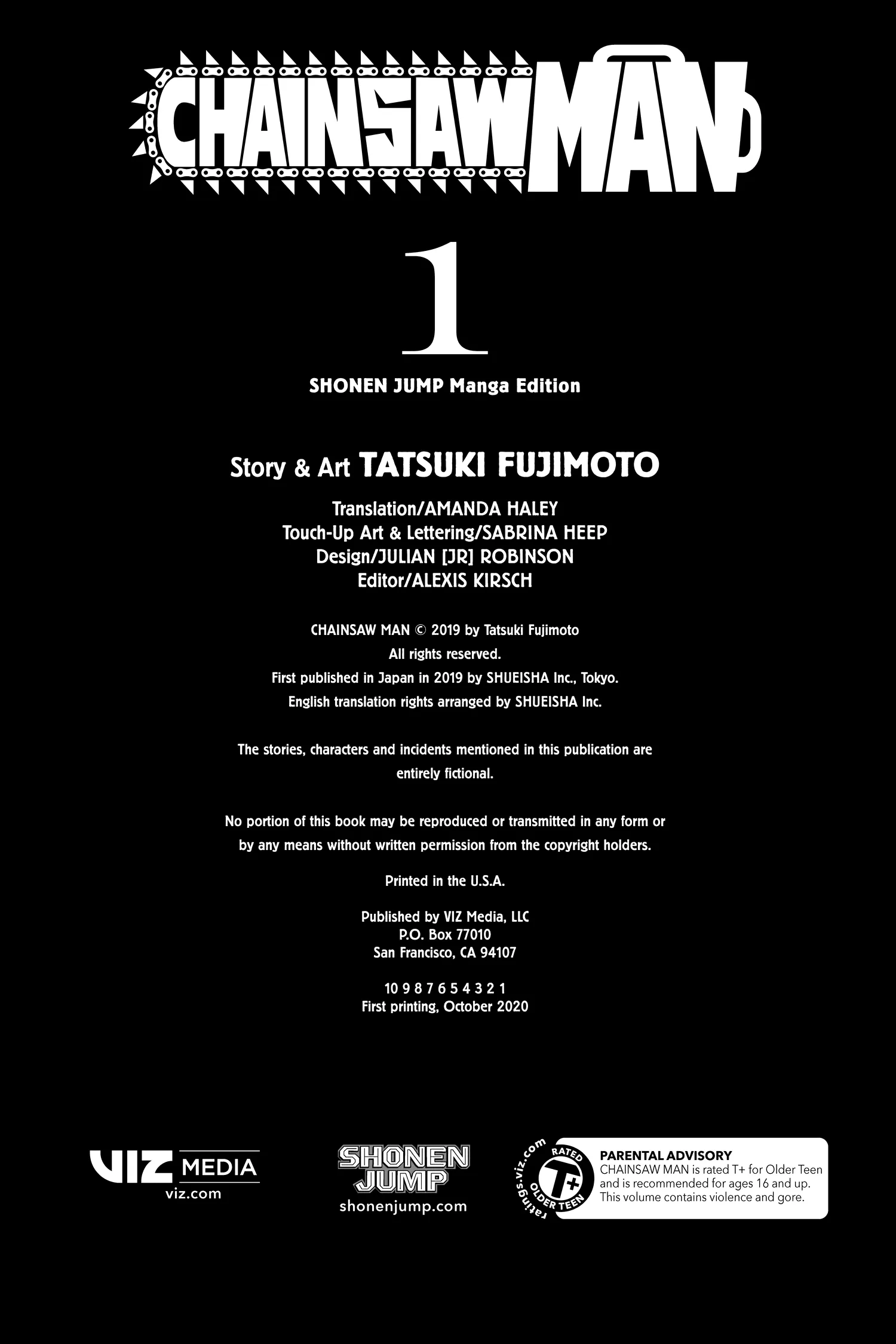Chainsaw Man Manga, chapter Vol 1, page 3