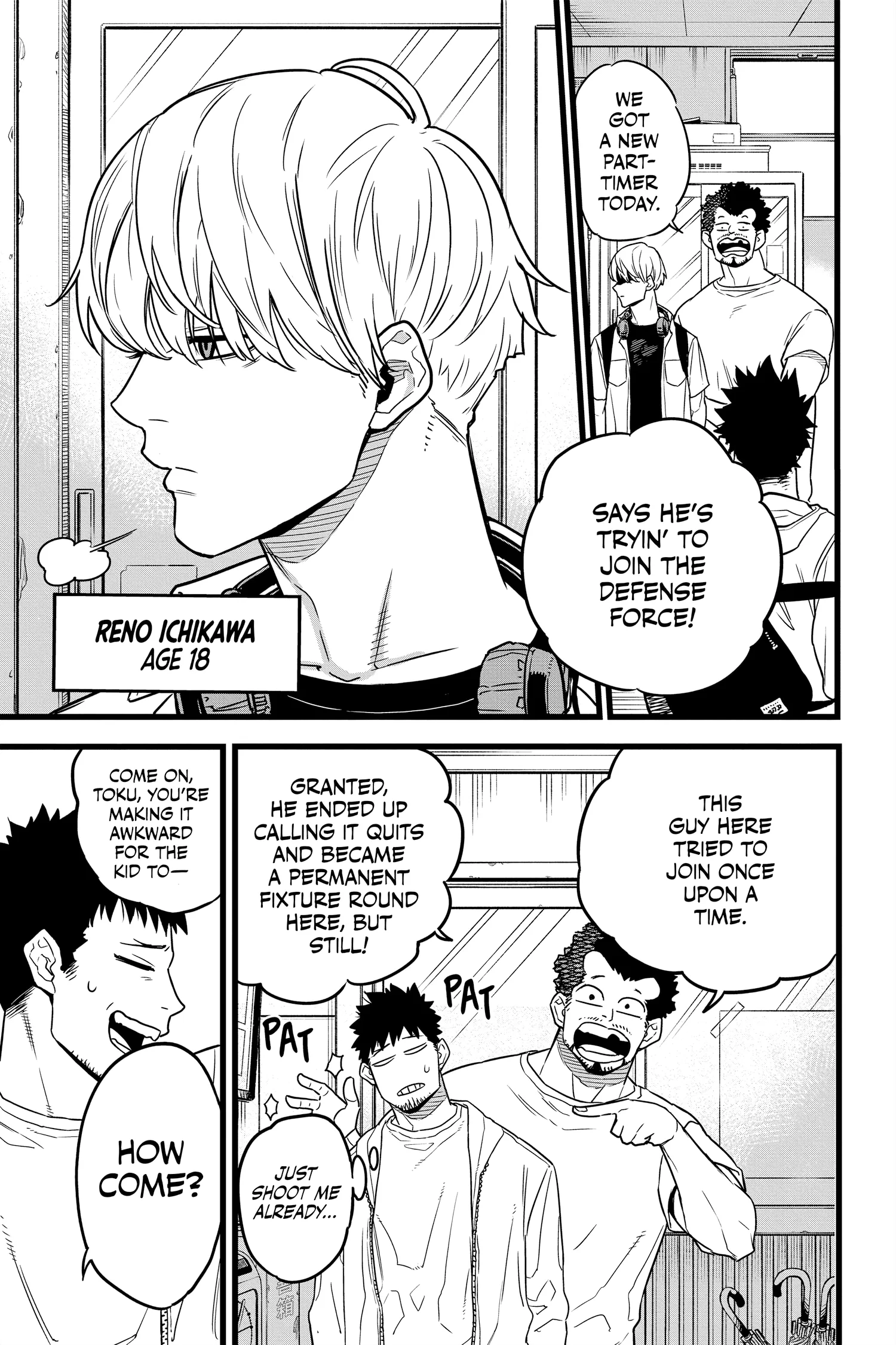 Kaiju No 8 Manga, chapter Vol 1, page 18