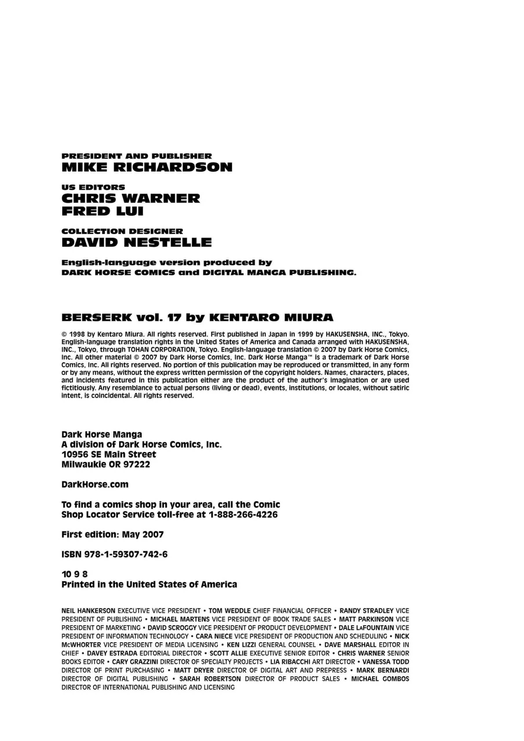 Berserk Manga, chapter Vol 17, page 4