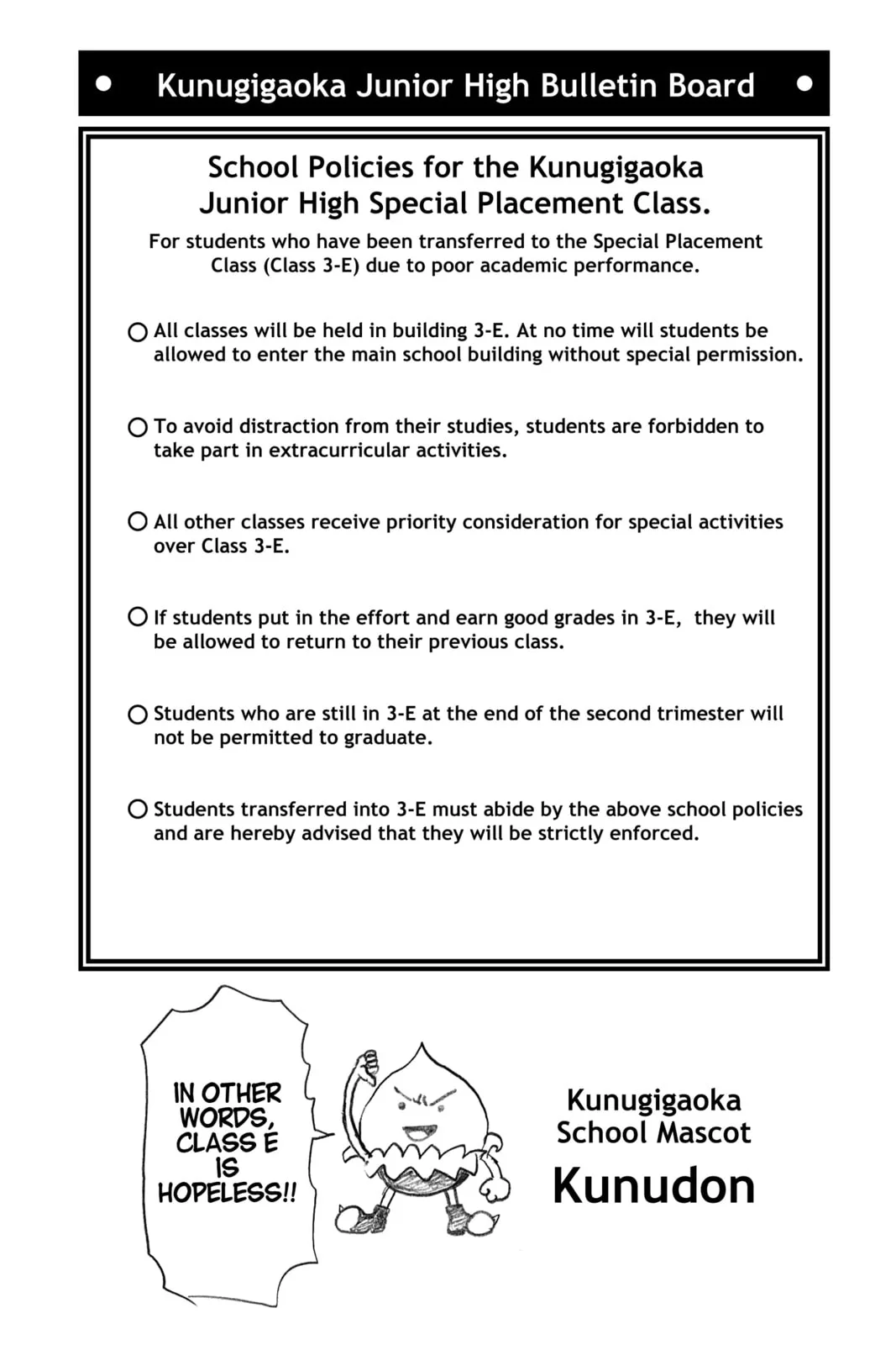 Assassination Classroom, chapter 3, page 39