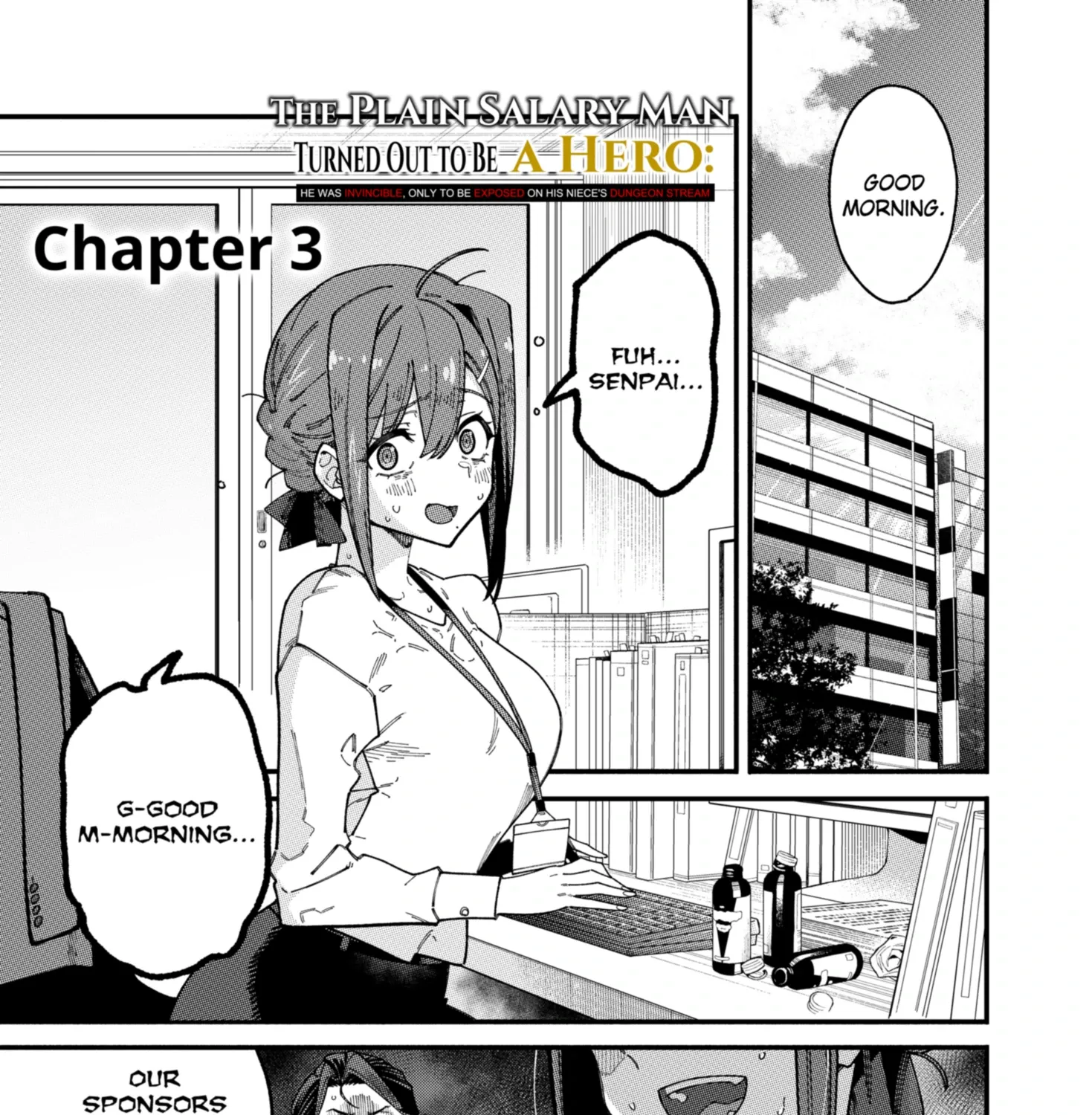 The Plain Salary Man Turned Out to Be a Hero He Was Invincible, Only to Be Exposed on His Niece's Dungeon Stream, chapter 3, page 1