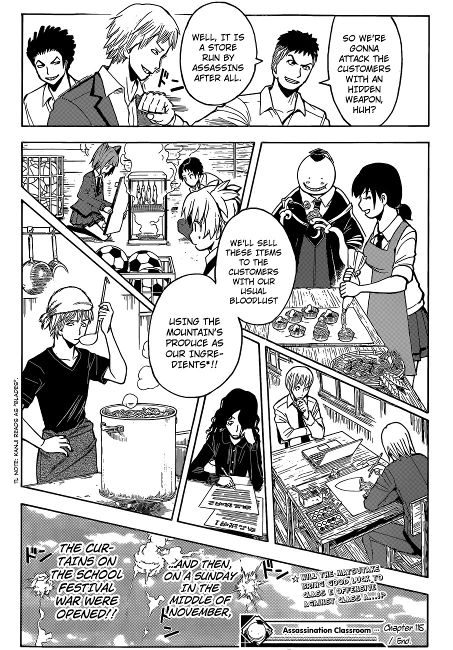Assassination Classroom, chapter 115, page 22