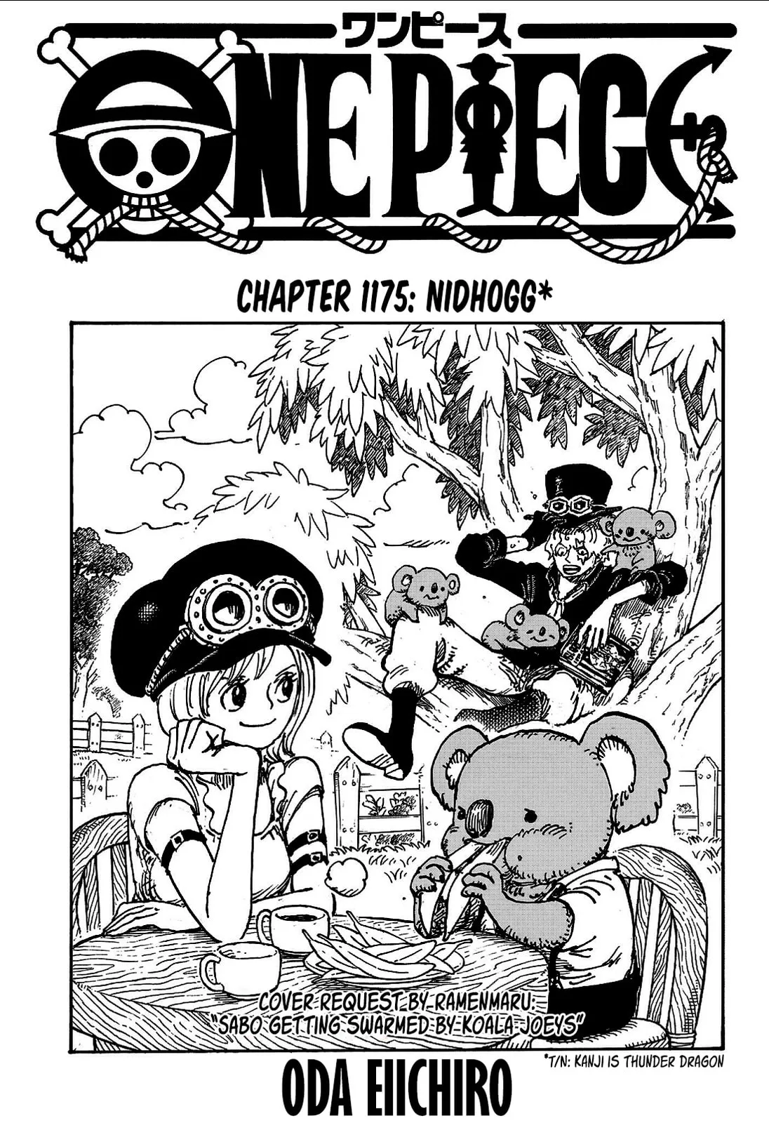 One Piece Manga, chapter 1175, page 1