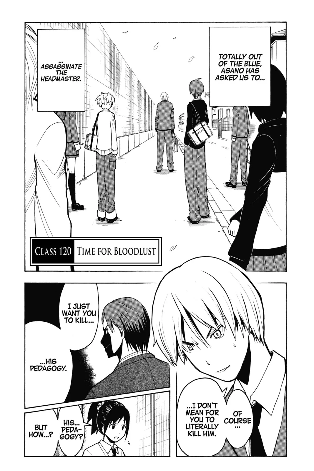 Assassination Classroom, chapter 120, page 1