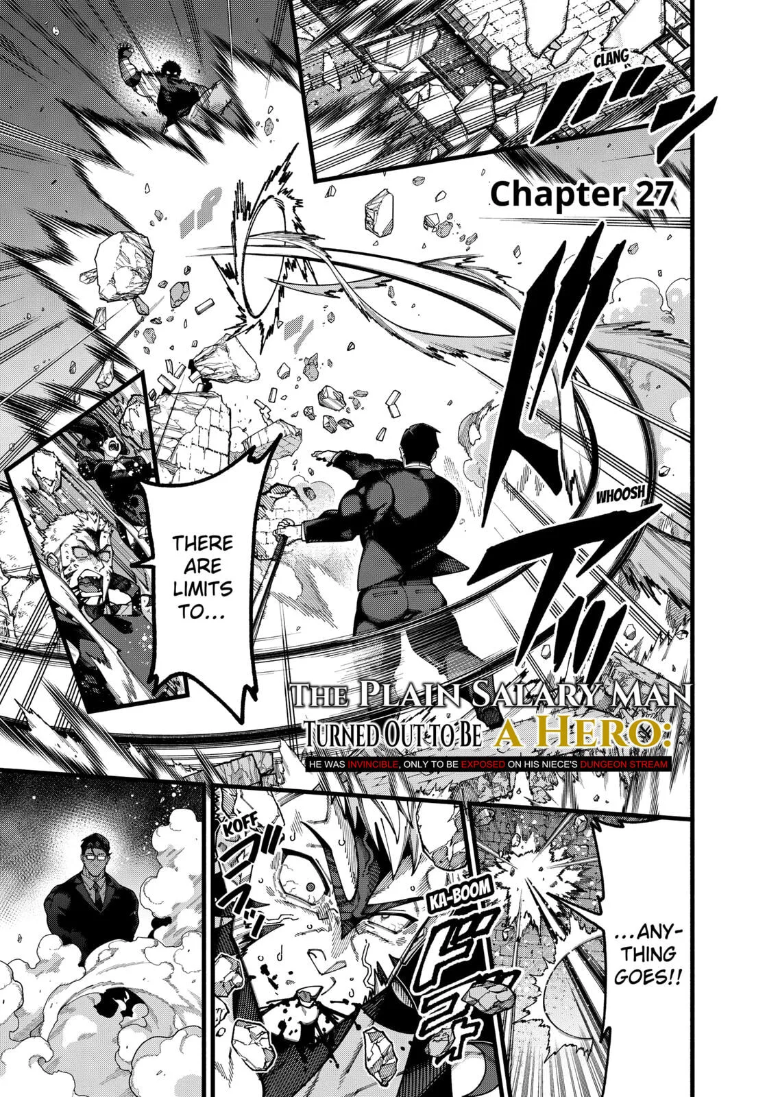 The Plain Salary Man Turned Out to Be a Hero He Was Invincible, Only to Be Exposed on His Niece's Dungeon Stream, chapter 27, page 1
