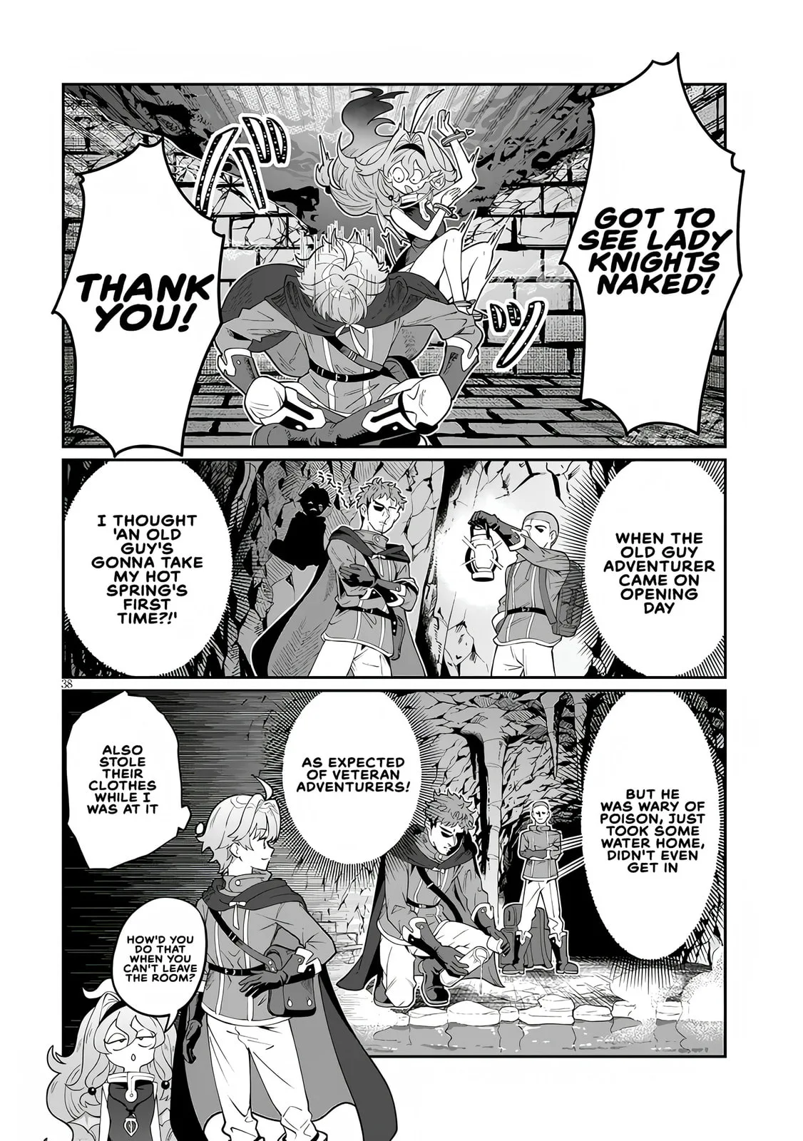 Reincarnated, I'll Make the Hot Spring Dungeon!, chapter 1, page 35