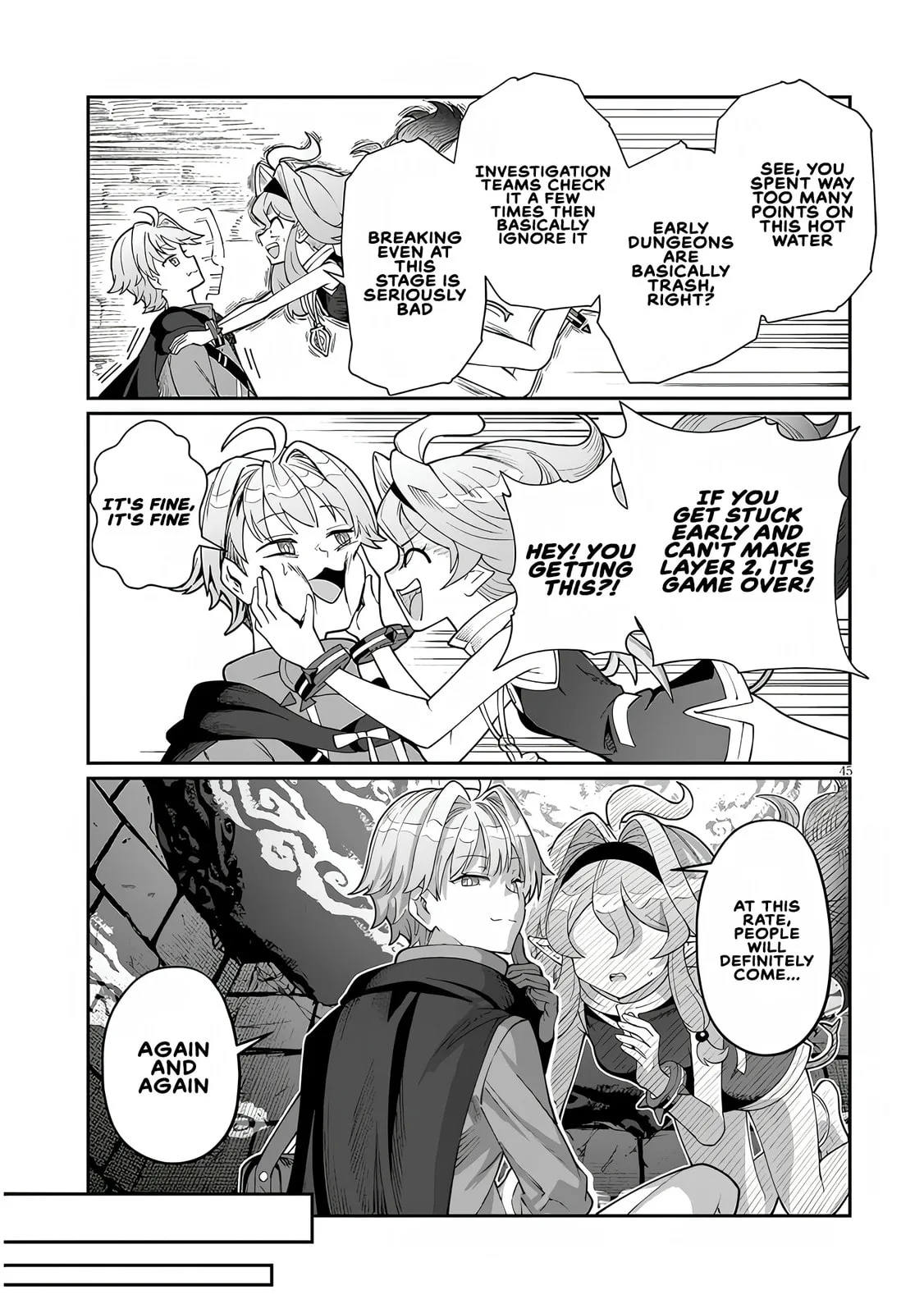 Reincarnated, I'll Make the Hot Spring Dungeon!, chapter 1, page 42