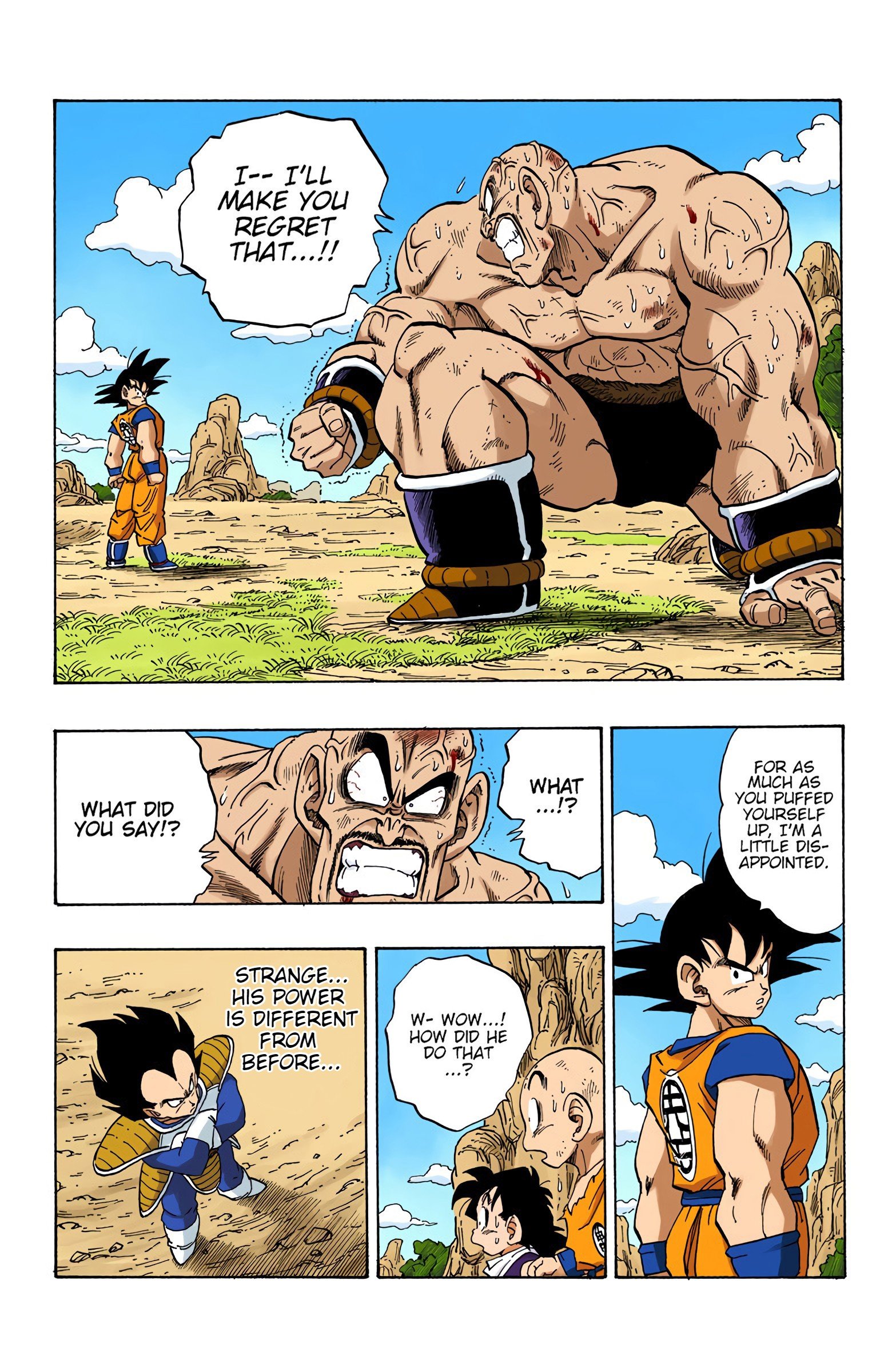 DBZ Saiyan Saga Colored Manga